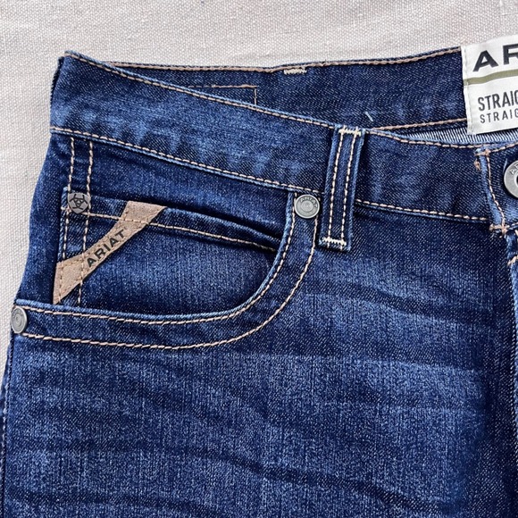 Ariat M5 Dennis Straight Leg Jeans Mens 36x32 Comet Dark Wash Denim - Picture 4 of 11